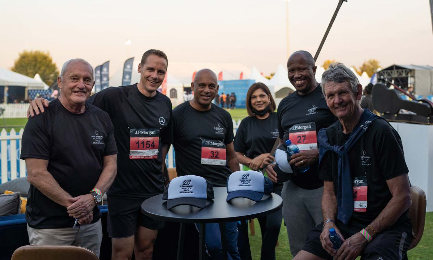 J.P. Morgan Corporate Challenge Johannesburg: colleagues relaxing after the race