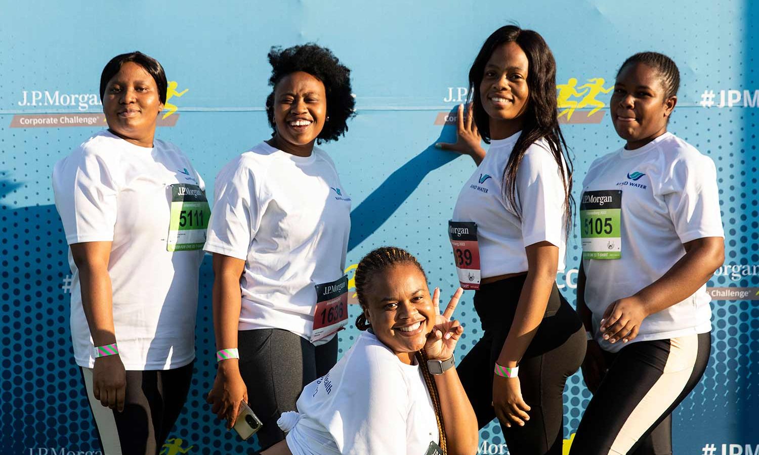 J.P. Morgan Corporate Challenge Johannesburg: group of colleagues before the race