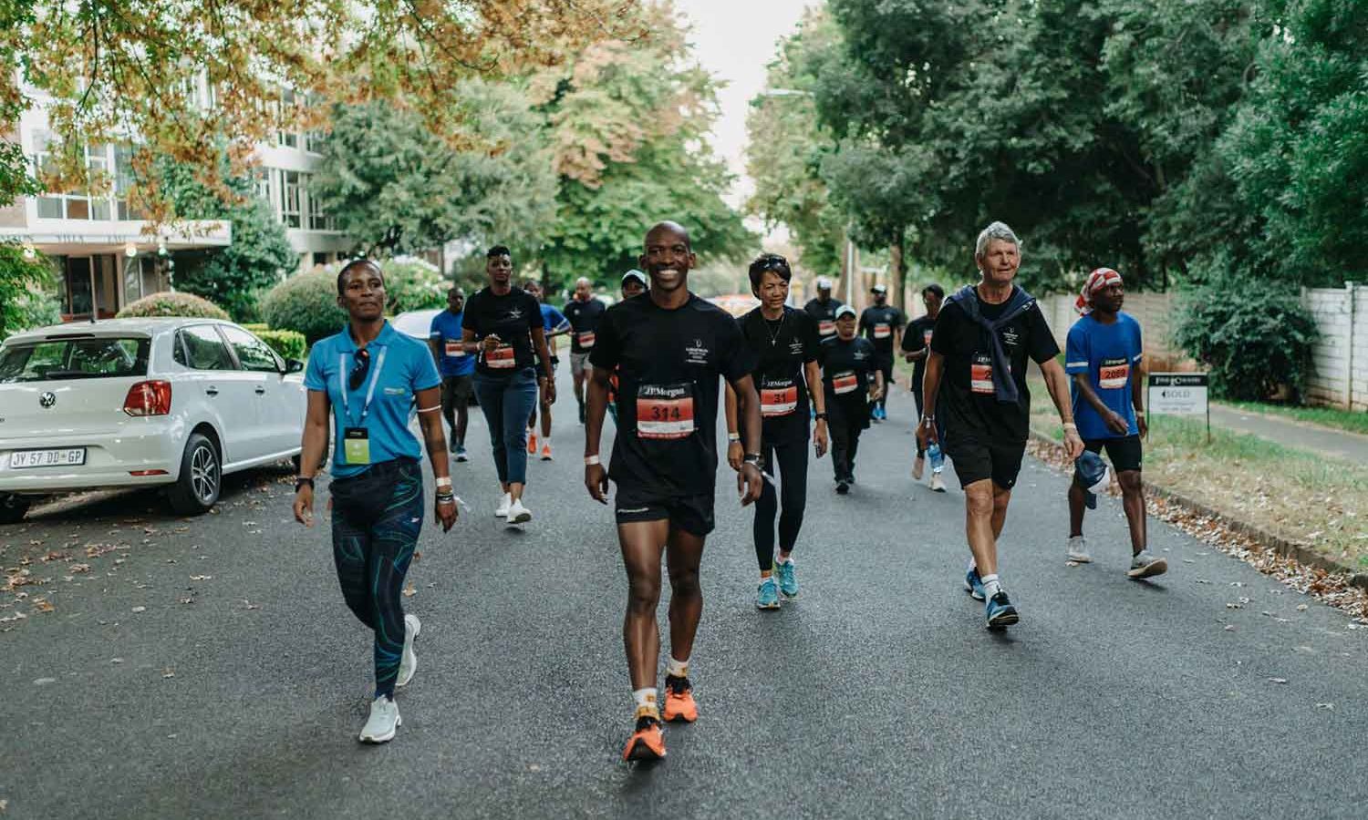 J.P. Morgan Corporate Challenge Johannesburg: runners on the course